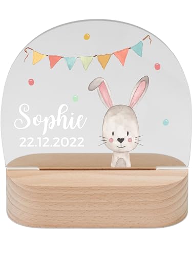 wunderwunsch - Personalisiertes Nachtlicht für Babys - Individuelle Nachttischlampe für Kinder - Personalisierte Geschenke Kinder - Babygeschenk - Geschenk zur Geburt von wunderwunsch