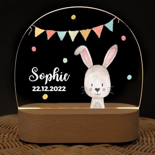 wunderwunsch - Personalisiertes Nachtlicht für Babys - Individuelle Nachttischlampe für Kinder - Personalisierte Geschenke Kinder - Babygeschenk - Geschenk zur Geburt von wunderwunsch