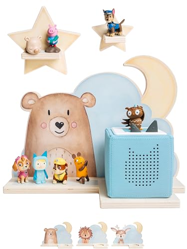 wunderwunsch - Personalisiertes Tonie Regal für Kinderzimmer - Magnetisches Toniebox Regal für Toniebox & Figuren mit abgerundeten Ecken & Kanten von wunderwunsch