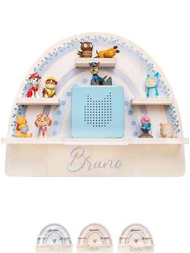 wunderwunsch - Personalisiertes Tonie Regal für Kinderzimmer - Magnetisches Toniebox Regal für Toniebox & Figuren mit abgerundeten Ecken & Kanten von wunderwunsch