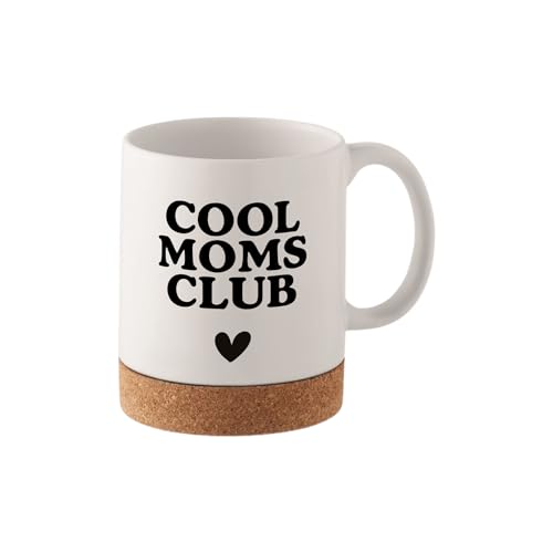 wunderwunsch Tasse Kaffeetasse mit Korkboden, Kaffeebecher als Geschenk für Mom, Mutter, Mama zum Frauentag, Muttertag und als Dank Geschenkidee (Cool Moms) von wunderwunsch