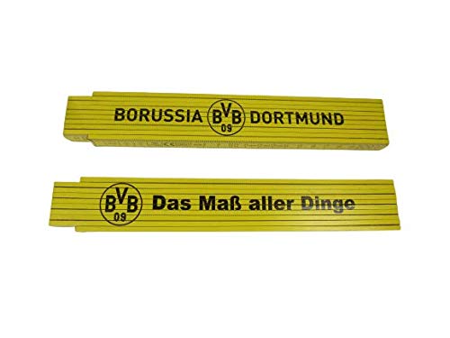 Gelber Zollstock mit bekanntem Fußballverein, ein MUSS für jeden Fan, Aufschrift auf beiden Seiten, 2m, Gliedermaßstab Gelber Zollstock mit bekanntem Fußballverein, ein MUSS für jeden Fan, Aufschrift auf beiden Seiten, 2m, Gliedermaßstab von wuselwelt