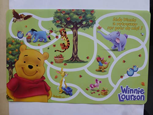 wuselwelt 003382 6 Stück Winnie The Pooh Platzmatte, 43,0 x 28,0 cm, Platzdecke, abwaschbar, Platzhalter, Platzdeckchen, robust, Platzmatten auch als Malunterlage, Bastelunterlage, nutzbar von wuselwelt