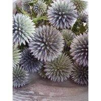 Getrocknete Blaue Kugeldistel Bouquet Trockenblumen Echinops Grün Rustikale Bündel Boutonniere Blumen Blumensträuße Hochzeit Floral Diy Ball Decor von wuudfairy