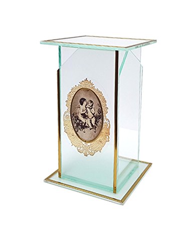 Grablaterne aus Glas, Grablampe, Grablicht, Grableuchte "GLAS ENGEL" von www.grabplatten-memoria.de