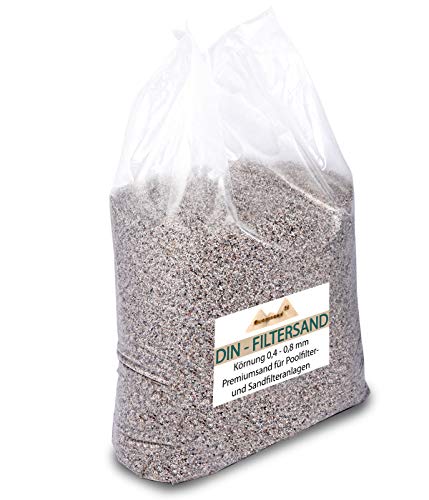 MEINPOOL24.DE 25 kg Filtersand Quarzsand 0,4-0,8mm Sand für Sandfilteranlage von MEINPOOL24.DE