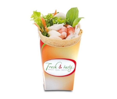 Wrap-Becher"Fresh & Tasty" bedruckt, 1000 St. von www.to-go-verpackungen.de