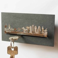 Austin Skyline Schlüsselbrett - Stilvolle Schlüsselaufbewahrung Mit Tiefem Steckschlitz Perfektes Geschenk Für Austin-Fans von www13grammcom