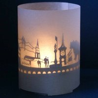 Bern Skyline Tube T-Light - Motivkerze Mit Projektierter Silhouette Schattenspiel Für Fans Souvenir & Geschenkidee von www13grammcom