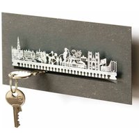 Brüssel Skyline Schlüsselbrett - Stilvolles Wohn-Accesoire, Tiefem Steckschlitz, Praktisch Und Edel Perfektes Geschenk Für Brüssel-Fans von www13grammcom