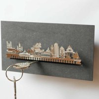 Montreal Skyline Schlüsselbrett - Clevere Schlüssel Aufbewahrung in Stilvollem Stadt-Motiv Perfektes Wohn-Accessoire Und Souvenir von www13grammcom