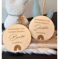 Geburtsschild Zur Geburt Sternenkind - Erinnerung An Große Geschwister Im Himmel Regenbogen Gravur Geschenk Andenken Geburtsschild Zur Geburt Sternenkind - Erinnerung An Große Geschwister Im Himmel Regenbogen Gravur Geschenk Andenken von wwwLaserwelt53de