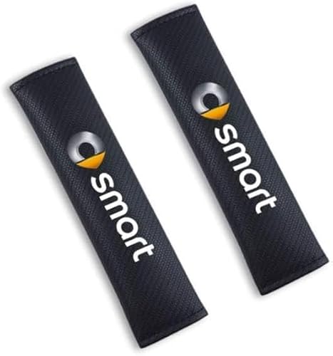 wxhzq 2 stück Auto Gurtpolster Seat Belt für Smart Fortwo Forfour 450 451 453, Auto Kohlefaser Gurtschutz Abnehmbar Sicherheitsgurt Abdeckungen Schutz Schulterpolste,A von wxhzq