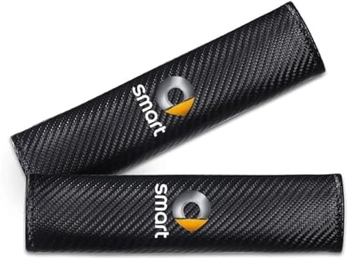 wxhzq 2 stück Auto Gurtpolster Seat Belt für Smart Fortwo Forfour 453 451, Auto Kohlefaser Gurtschutz Abnehmbar Sicherheitsgurt Abdeckungen Schutz Schulterpolste von wxhzq