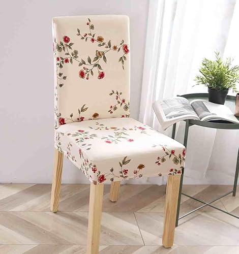 Stuhlhusse Beige Rote Blume Stuhlhussen Entfernbare Waschbare,Essstuhl Stuhlbezug Beschützer,Esszimmer, Zeremonie, Bankett,Stuhlüberzug Universal Stuhlhusse Beige Rote Blume Stuhlhussen Entfernbare Waschbare,Essstuhl Stuhlbezug Beschützer,Esszimmer, Zeremonie, Bankett,Stuhlüberzug Universal von wxlmom