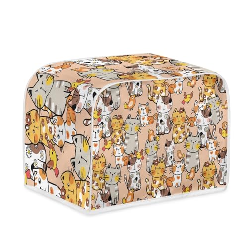 Toaster Abdeckung Gelbe Katze Robustes Canvas, reißfest wasserabweisend, langlebig und kratzschützend – Passt zu 4-Scheiben und 2-Scheiben Toastern Modellen, verteidigt gegen tägliche Abnutzung Toaster Abdeckung Gelbe Katze Robustes Canvas, reißfest wasserabweisend, langlebig und kratzschützend – Passt zu 4-Scheiben und 2-Scheiben Toastern Modellen, verteidigt gegen tägliche Abnutzung von wxlmom