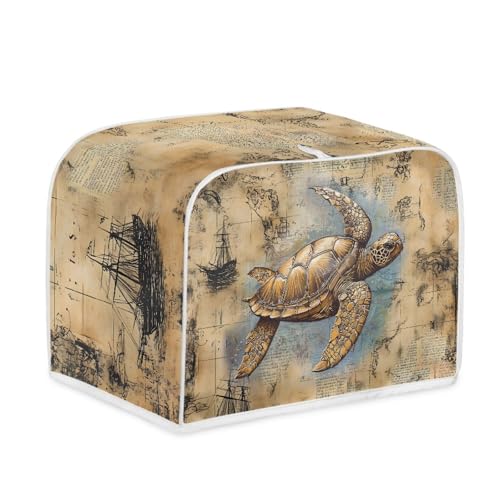 Toaster Abdeckung Gelbe Tiere Polyester, leicht und knitterfrei,Langlebig leicht zu reinigen,Ideal für Küchentoaster mit 2 Scheiben,schützt das Gerät vor Schmutz und Kratzern von wxlmom