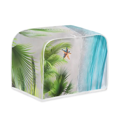 Toaster Abdeckung Grüne Pflanzen Polyester, leicht und knitterfrei,Langlebig leicht zu reinigen,Ideal für Küchentoaster mit 2 Scheiben,schützt das Gerät vor Schmutz und Kratzern von wxlmom