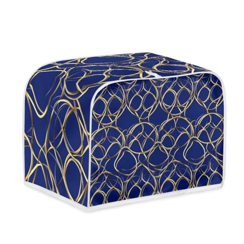 Toaster Abdeckung Metalllinien Polyester, leicht und knitterfrei,Langlebig leicht zu reinigen,Ideal für Küchentoaster mit 2 Scheiben,schützt das Gerät vor Schmutz und Kratzern von wxlmom