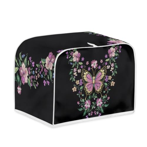Toaster Abdeckung Rosa Schmetterling Polyester, leicht und knitterfrei,Langlebig leicht zu reinigen,Ideal für Küchentoaster mit 2 Scheiben,schützt das Gerät vor Schmutz und Kratzern Toaster Abdeckung Rosa Schmetterling Polyester, leicht und knitterfrei,Langlebig leicht zu reinigen,Ideal für Küchentoaster mit 2 Scheiben,schützt das Gerät vor Schmutz und Kratzern von wxlmom