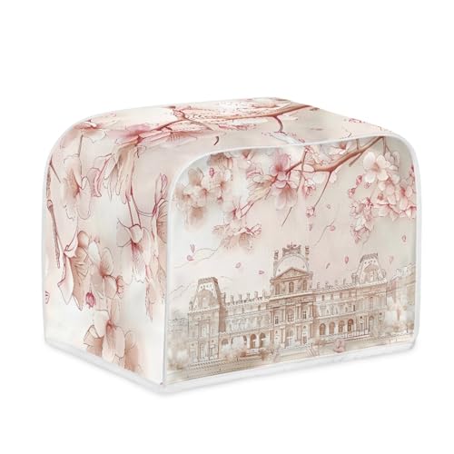 Toaster Abdeckung Rosa Weiße Blumen Polyester, leicht und knitterfrei,Langlebig leicht zu reinigen,Ideal für Küchentoaster mit 2 Scheiben,schützt das Gerät vor Schmutz und Kratzern Toaster Abdeckung Rosa Weiße Blumen Polyester, leicht und knitterfrei,Langlebig leicht zu reinigen,Ideal für Küchentoaster mit 2 Scheiben,schützt das Gerät vor Schmutz und Kratzern von wxlmom