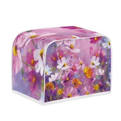 Toaster Abdeckung Rosa Weiße Blumen Robustes Canvas, reißfest wasserabweisend, langlebig und kratzschützend – Passt zu 4-Scheiben und 2-Scheiben Toastern Modellen, verteidigt gegen tägliche Abnutzung Toaster Abdeckung Rosa Weiße Blumen Robustes Canvas, reißfest wasserabweisend, langlebig und kratzschützend – Passt zu 4-Scheiben und 2-Scheiben Toastern Modellen, verteidigt gegen tägliche Abnutzung von wxlmom
