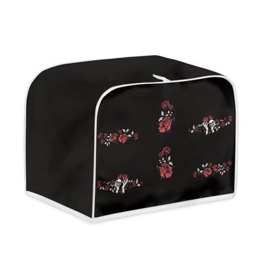 Toaster Abdeckung Rote Blume Polyester, leicht und knitterfrei,Langlebig leicht zu reinigen,Ideal für Küchentoaster mit 2 Scheiben,schützt das Gerät vor Schmutz und Kratzern Toaster Abdeckung Rote Blume Polyester, leicht und knitterfrei,Langlebig leicht zu reinigen,Ideal für Küchentoaster mit 2 Scheiben,schützt das Gerät vor Schmutz und Kratzern von wxlmom