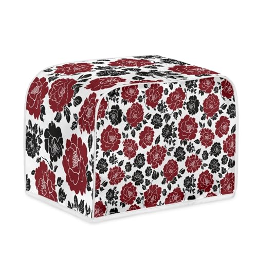 Toaster Abdeckung Rote Blume Robustes Canvas, reißfest wasserabweisend, langlebig und kratzschützend – Passt zu 4-Scheiben und 2-Scheiben Toastern Modellen, verteidigt gegen tägliche Abnutzung Toaster Abdeckung Rote Blume Robustes Canvas, reißfest wasserabweisend, langlebig und kratzschützend – Passt zu 4-Scheiben und 2-Scheiben Toastern Modellen, verteidigt gegen tägliche Abnutzung von wxlmom