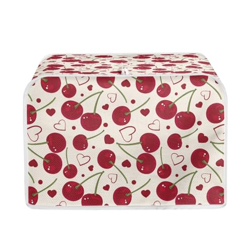 Toaster Abdeckung Rote Kirsche Polyester, leicht und knitterfrei,Langlebig leicht zu reinigen,Ideal für Küchentoaster mit 2 Scheiben,schützt das Gerät vor Schmutz und Kratzern Toaster Abdeckung Rote Kirsche Polyester, leicht und knitterfrei,Langlebig leicht zu reinigen,Ideal für Küchentoaster mit 2 Scheiben,schützt das Gerät vor Schmutz und Kratzern von wxlmom