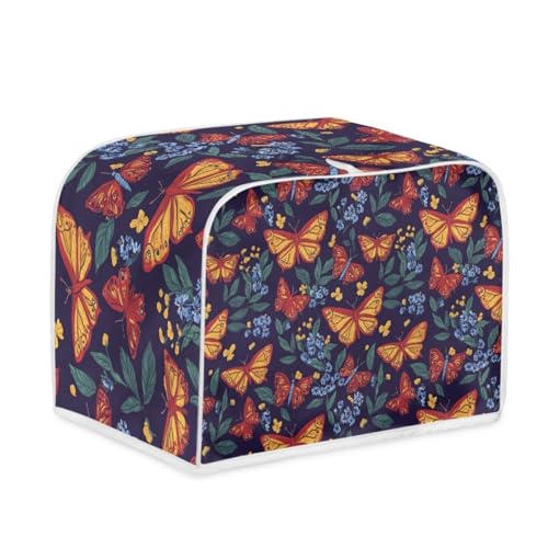Toaster Abdeckung Schmetterling Polyester, leicht und knitterfrei,Langlebig leicht zu reinigen,Ideal für Küchentoaster mit 2 Scheiben,schützt das Gerät vor Schmutz und Kratzern Toaster Abdeckung Schmetterling Polyester, leicht und knitterfrei,Langlebig leicht zu reinigen,Ideal für Küchentoaster mit 2 Scheiben,schützt das Gerät vor Schmutz und Kratzern von wxlmom