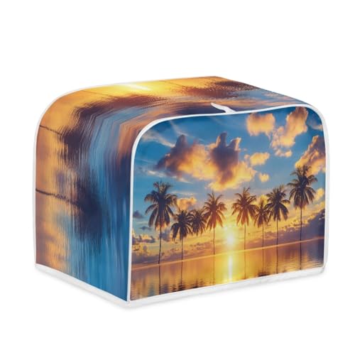Toaster Abdeckung Schwarze Bäume Polyester, leicht und knitterfrei,Langlebig leicht zu reinigen,Ideal für Küchentoaster mit 2 Scheiben,schützt das Gerät vor Schmutz und Kratzern von wxlmom