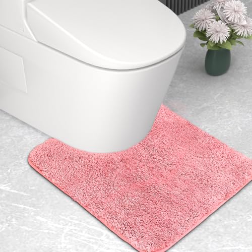 wyewye Mikrofaser-Badvorleger, WC-Vorleger, 2 cm, super dicker Badteppich, super saugfähig, 50 x 50 cm, U-Form, Rosa wyewye Mikrofaser-Badvorleger, WC-Vorleger, 2 cm, super dicker Badteppich, super saugfähig, 50 x 50 cm, U-Form, Rosa von wyewye