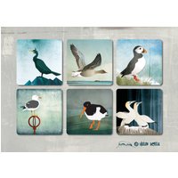 Seevogel Untersetzer Seevogel Untersetzer von wylliecatdesigns