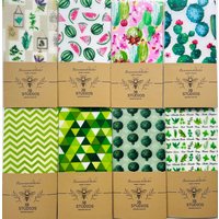 Bio-Bienenwachstuch Design Fancy Green Collection 35cm-15cm von xJBSTUDIOSx
