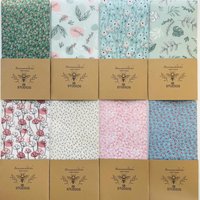 Bio-Bienenwachstuch Floral Mint Pink Collection 35cm-15cm von xJBSTUDIOSx