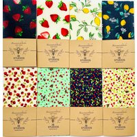 Bio-Bienenwachstuch Strawberries & Lemon Design Collection 35cm-15cm von xJBSTUDIOSx