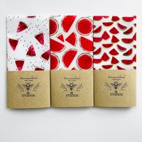 Bio-Bienenwachstuch Watermelone Collection 35cm-15cm von xJBSTUDIOSx