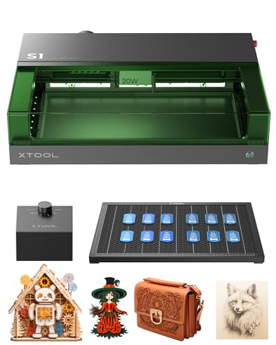 xTool S1 20W Laser Graviermaschine Basic Kit, Geschlossene Sicherheit Laser Cutter, Pin Punkt Positionierung, Autofokus, 600mm/s Geschwindigkeit, 498 * 333mm Arbeitsbereich für Metall, Holz, xTool S1 20W Laser Graviermaschine Basic Kit, Geschlossene Sicherheit Laser Cutter, Pin Punkt Positionierung, Autofokus, 600mm/s Geschwindigkeit, 498 * 333mm Arbeitsbereich für Metall, Holz, von xTool