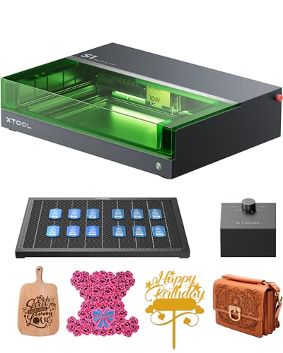 xTool S1 Laser Graviermaschine und Laser Cutter mit air assist und Wabe, 10W DIY Lasermaschine, 0.04 * 0.06mm komprimierter Punkt, Autofokus, Gravur auf Holz, Metall, Acryl, Leder xTool S1 Laser Graviermaschine und Laser Cutter mit air assist und Wabe, 10W DIY Lasermaschine, 0.04 * 0.06mm komprimierter Punkt, Autofokus, Gravur auf Holz, Metall, Acryl, Leder von xTool
