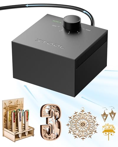 xTool S1 Air Assist 30L/min Luftstrom Luftunterstützungsset für Lasergravierer zum Entfernen von Rauch und Staub, Geräuscharm und Einfach zu Montieren von xTool