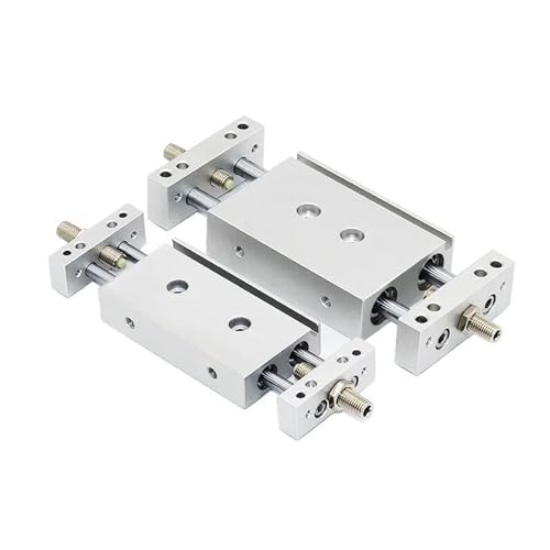 xXSvvskFL Pneumatische Zylinder STMB Serie Kleine Einstellbare Sroke Schiebe Tisch Doppel Welle Stange STMB10/16/20/25-50/100/150(Stroke 125mm,Bore 20mm) von xXSvvskFL
