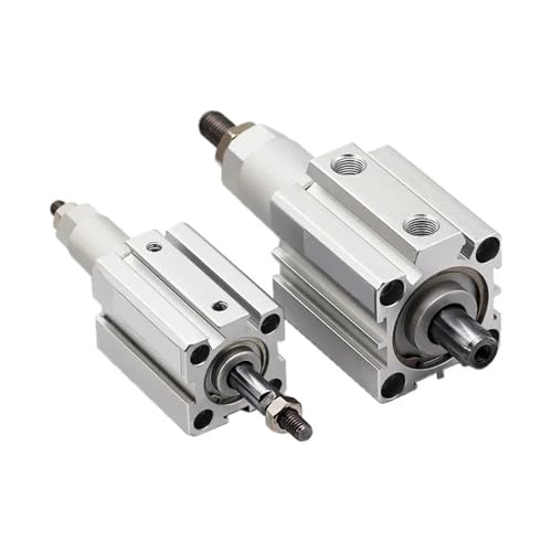 xXSvvskFL SDAJ80/100mm Bohrung Doppeltwirkender Kolben Werkzeuge Aluminiumlegierung Einstellbarer Hub Kompakter Dünner Luftpneumatikzylinder(Stroke 30-30,SDAJ100 No Magnet) von xXSvvskFL