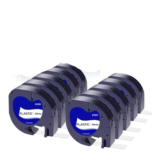 xajbtpq 10pk kompatible Nachfüll-Etikett-Klebeband LT-100H 1/2 Zoll weißer Kunststoff Kompatibel mit 91331 xajbtpq 10pk kompatible Nachfüll-Etikett-Klebeband LT-100H 1/2 Zoll weißer Kunststoff Kompatibel mit 91331 von xajbtpq