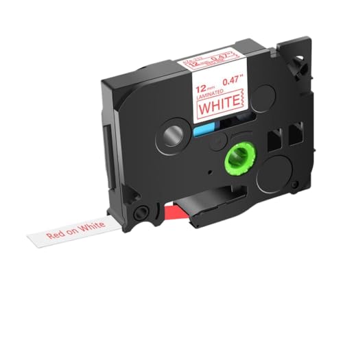 xajbtpq 2pcs kompatible laminierte Etikettenbänder Kompatibel mit TZ Tze-231 12-mm-Klebeband Kompatibel mit die Verwendung mit Etikettendruckern(2PK Red on White) von xajbtpq