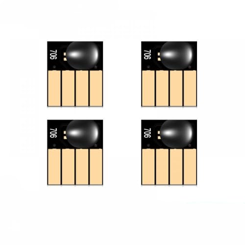 xajbtpq 4 Pack F9J49A Printhead Chip 706 kompatibel mit DesignJet D5800 Drucker Druckkopf -Chips Universal Chip(4 Pieces) von xajbtpq