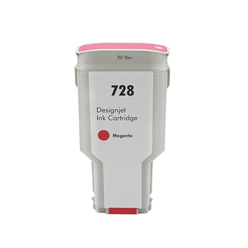 xajbtpq 4Colors Full DesignJet Ink Patrone kompatibel mit 728 DesignJet Druckern Arbeiten mit T830 T730 Models Ersatz Kompatibel mit F9J67A F9J66A F9J65A(300ml Magenta) von xajbtpq