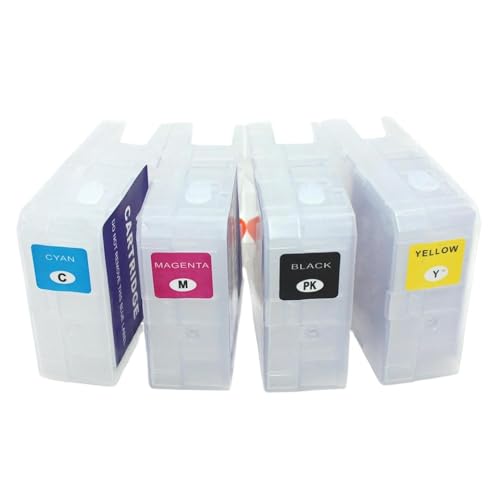 xajbtpq 4PC-Set nachfüllbare Tintenpatrone ohne Chip kompatibel mit ColorWorks CW-C4030 CW-C4000 CW-C4020 CW-C4040-Druckern von xajbtpq