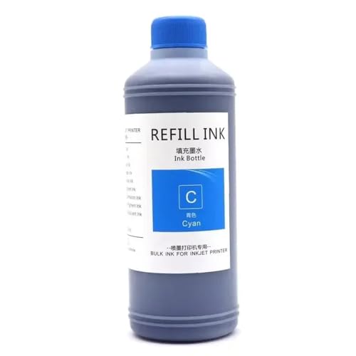 xajbtpq 500 ml Pigmenttinte kompatibel Kompatibel mit Plotter -Drucker DesignJet Z300 Z3200 Z5200 Z2100 Z5400 Kompatibel mit 70 Füllkühler Ergänzung(C-500ml) von xajbtpq