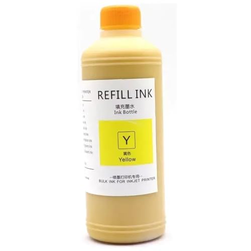 xajbtpq 500 ml Pigmenttinte kompatibel Kompatibel mit Plotter -Drucker DesignJet Z300 Z3200 Z5200 Z2100 Z5400 Kompatibel mit 70 Füllkühler Ergänzung(Y-500ml) von xajbtpq