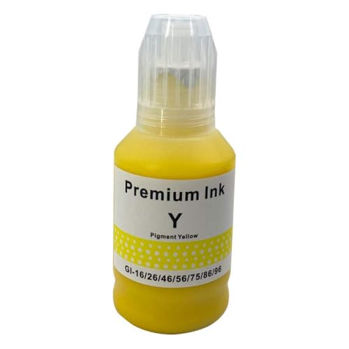 xajbtpq GI46 GI-46 Nachfüllstintenflaschenwasserbasis Farbkompatibel mit Maxify GX3040 GX5040 GX6040 GX7040 Drucker(Yellow 1pcs) von xajbtpq